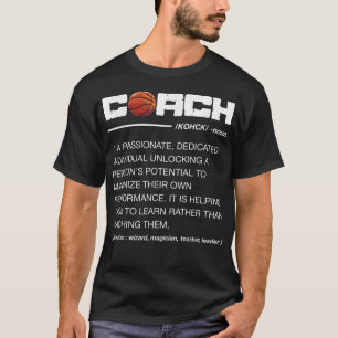 Funny Basketball Coach - Definition Gecoacht T-Shirt