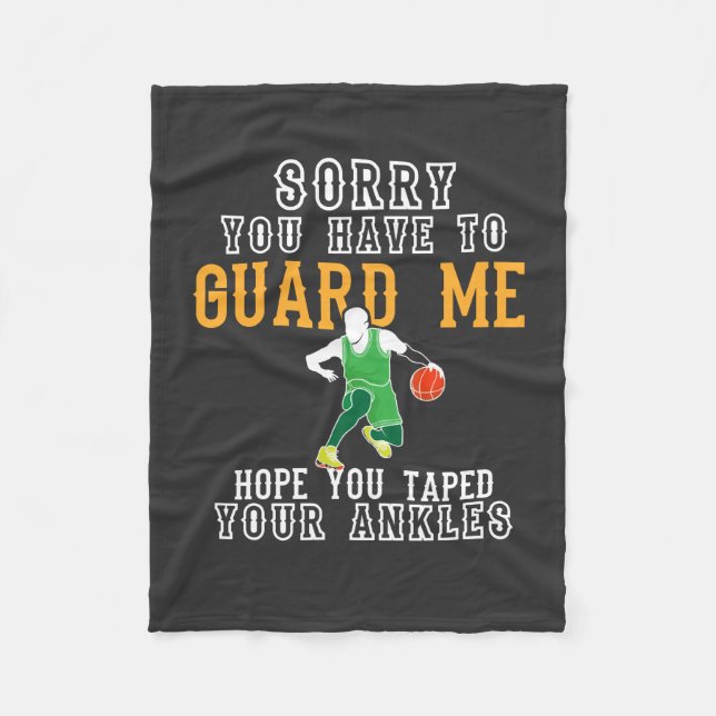 Funny Basketball Fleecedecke (Vorderseite)