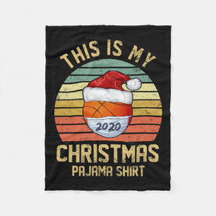 Funny Basketball Frohe Weihnachts-Shirt Quarantäne Fleecedecke