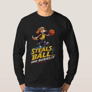 Funny Basketball Geschenk für Beagle Dog Liebhaber T-Shirt