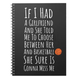 Funny Basketball Gifts For Him Teen Boys Men Humor Notizblock
