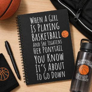 Funny Basketball Girls Geschenke für ihr Team Spie Notizblock