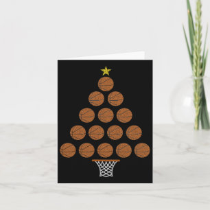 Funny Basketball Lover Weihnachten Baumhütten Them Karte