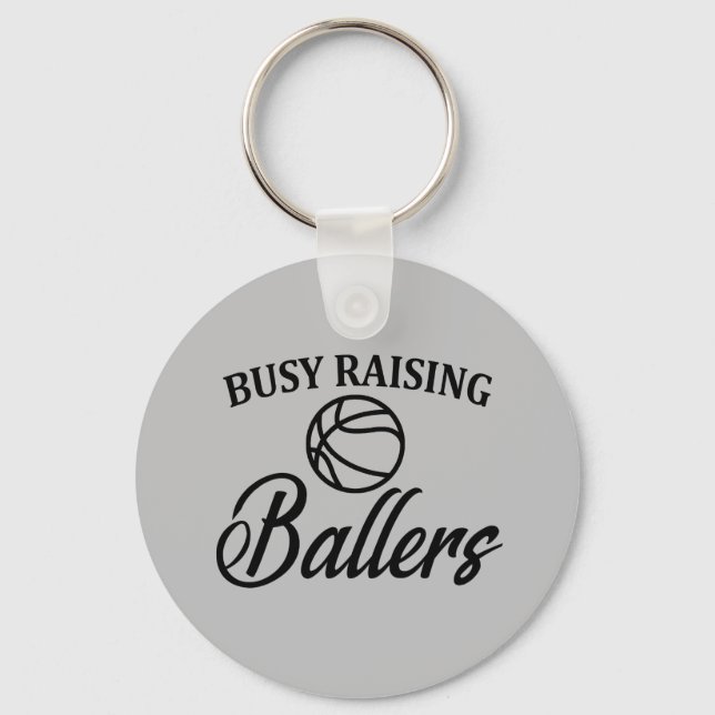 Funny Basketball Mama Vater Schlüsselanhänger (Vorderseite)
