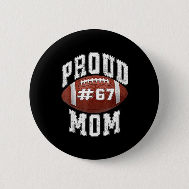 Funny Basketball Mom 67 Meme Proud Mama Design  Button (Vorderseite)