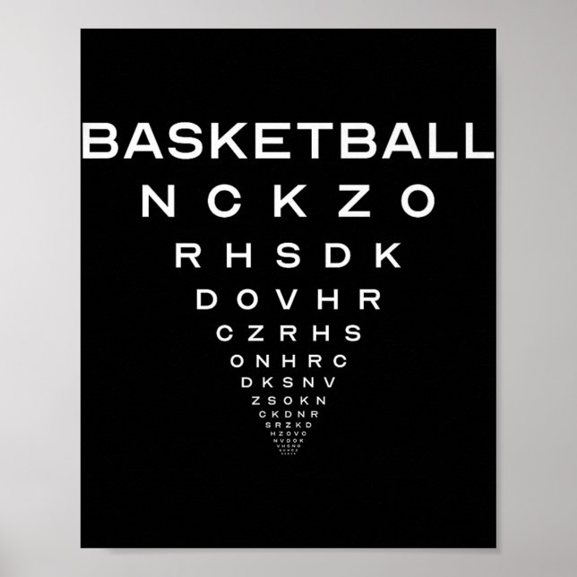 Funny Basketball Opticians Board Joke Premium Poster (Vorne)