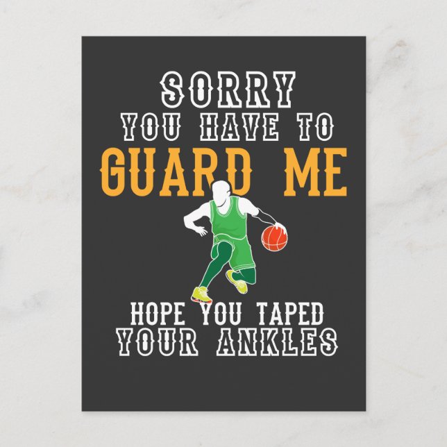 Funny Basketball Postkarte (Vorderseite)