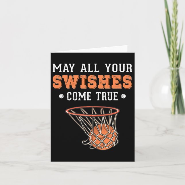 Funny Basketball Puns 3 Point Boys Girls Weihnacht Karte (Vorderseite)