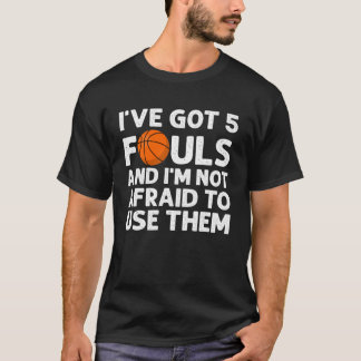 Funny Basketball Spieler Geschenke Hoops 5 Fouls T-Shirt