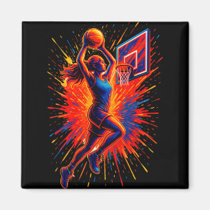 Funny Basketball Spieler Lover Sportteam Gefärbte Magnet