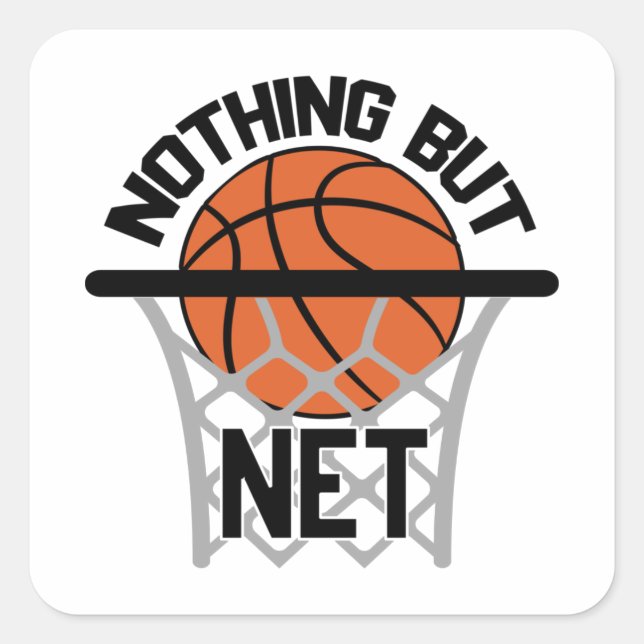 Funny Basketball T Shirt drucken Quadratischer Aufkleber (Vorderseite)