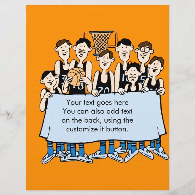 Funny Basketball-Teamevent Flyer (Vorne)