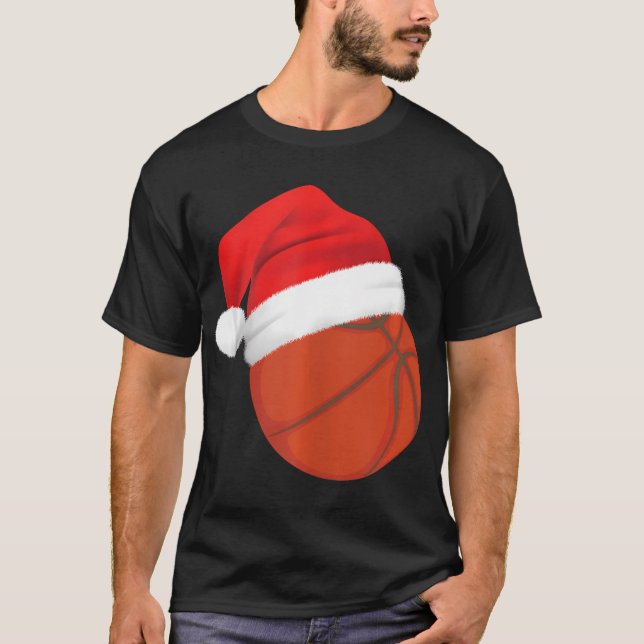 Funny Basketball Trainer Spieler Weihnachtsfeierta T-Shirt (Vorderseite)