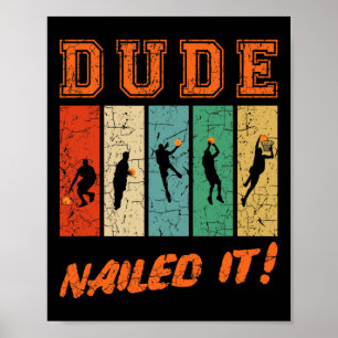 Funny Basketball Typ Weihnachts Nails It B Poster