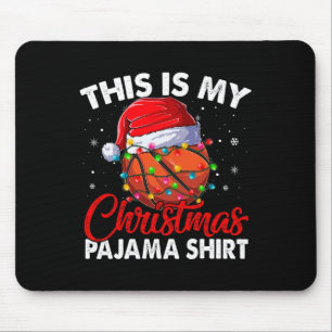Funny Basketball WeihnachtsLICHT Weihnachtsmannmüt Mousepad