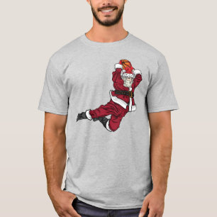 Funny Basketball Weihnachtsmann T-Shirt