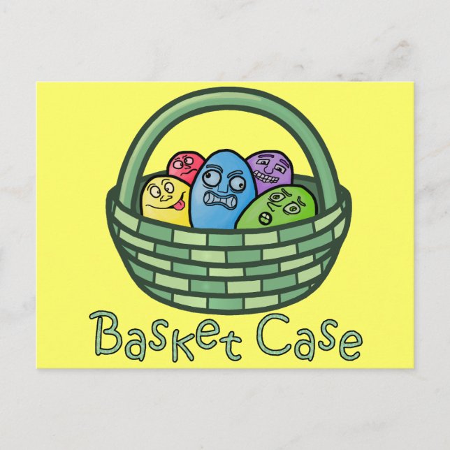 Funny Basketcase Ostern Feiertagspostkarte (Vorderseite)