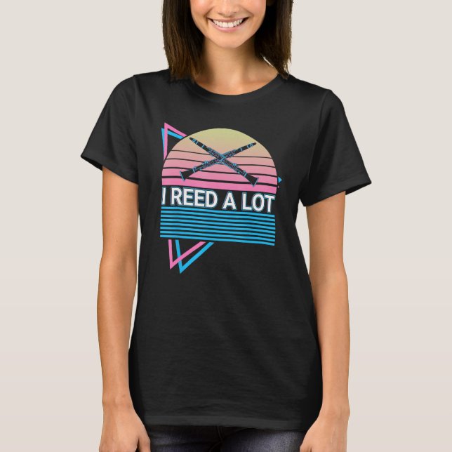 Funny Bass Clarinet Retro I Reed A Lot T-Shirt (Vorderseite)