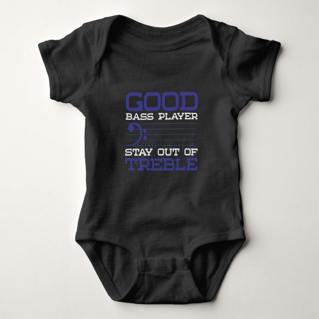 Funny Bass Clef Pub Treviso Bassian Baby Strampler (Vorderseite)