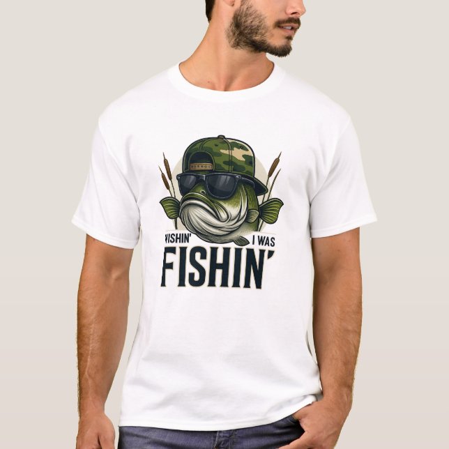 Funny Bass Fishing Outdoor Adventure T-Shirt (Vorderseite)