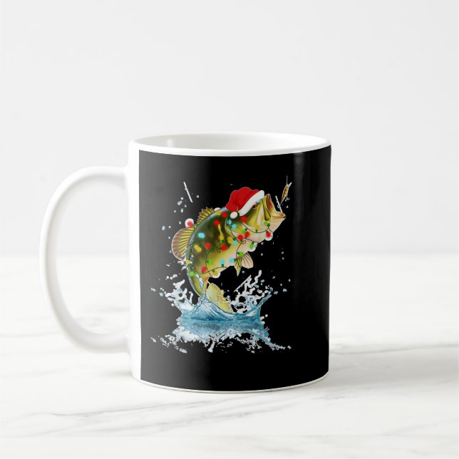 Funny Bass Fishing Weihnachtsmannmütze Christmas P Kaffeetasse (Links)