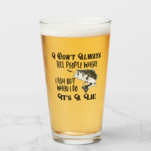 Funny Bass Fishing Zitat Männer Sportangler Glas