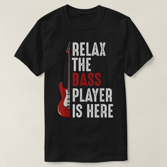Funny Bass Player Musician Design T-Shirt (Design vorne)