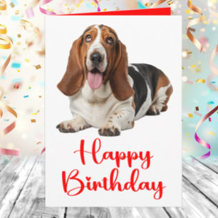 Funny Basset Hound Birthday Hund Liebhaber Karte