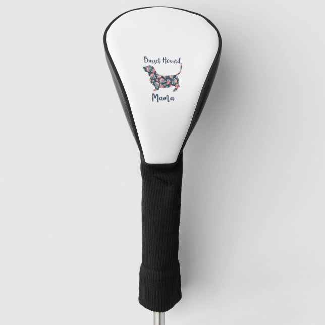 Funny Basset Hound gibt Basset Hound Mama Shirt fü Golf Headcover (Vorderseite)