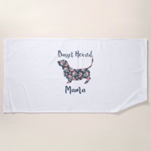 Funny Basset Hound gibt Basset Hound Mama Shirt fü Strandtuch