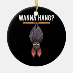 Funny Bat Design für Männer Frauen Nocturnal Bird  Keramik Ornament