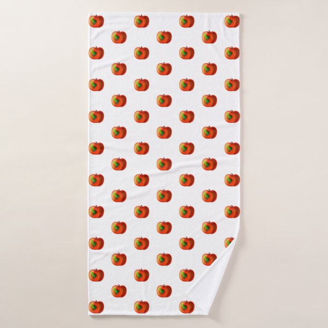 Funny Bath Handtuch mit Happy Apple Wurm Badehandtuch (Badehandtuch)