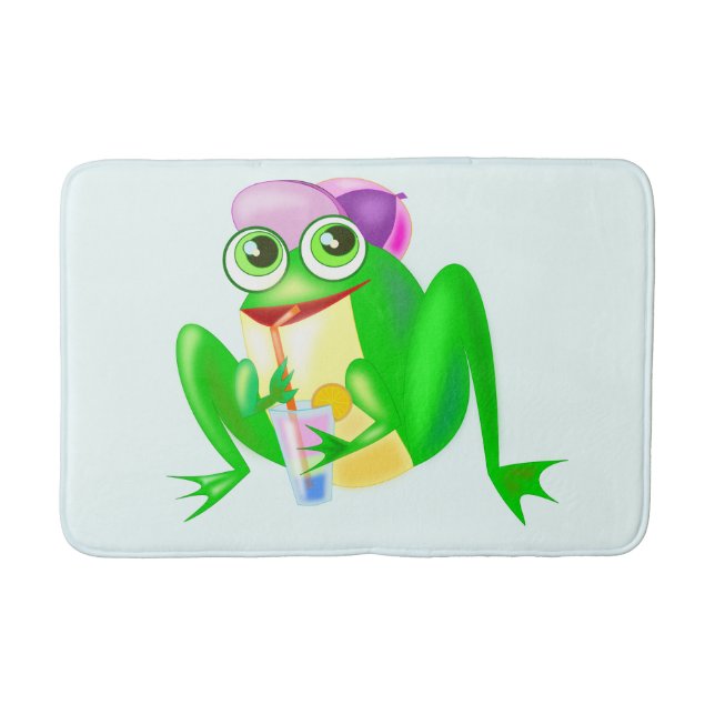 Funny Bath Mat mit Happy Frog Badematte (Vorderseite)