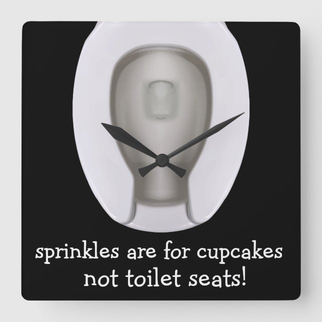 Funny Bathroom Novelty Wall Uhren (Vorderseite)