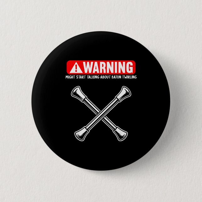 Funny Baton Twirling  Button (Vorderseite)