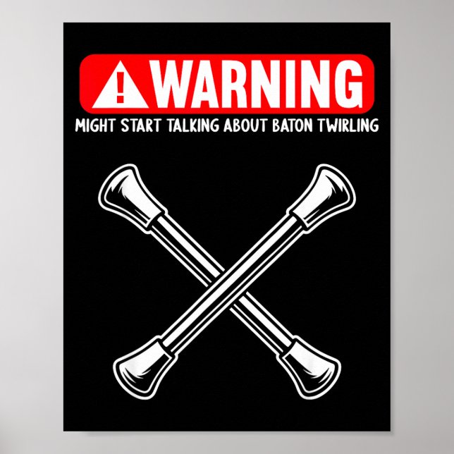 Funny Baton Twirling  Poster (Vorne)