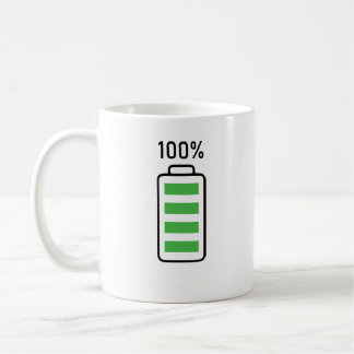 Funny Battery Charging Design Kaffee & Tee Tasse
