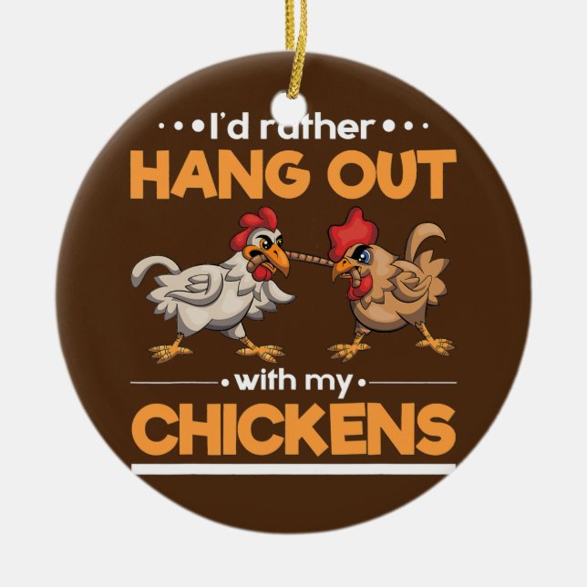 Funny Bauer Farm Animal Id eher mit Hangout Keramik Ornament (Vorne)
