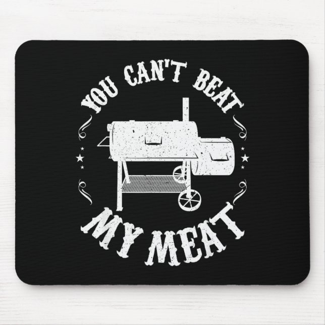 Funny Bbq T Reverse Flow Smoker Accessory Dad Gril Mousepad (Vorne)