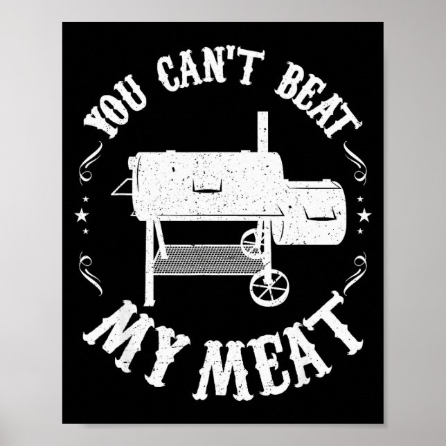 Funny Bbq T Reverse Flow Smoker Accessory Dad Gril Poster (Vorne)