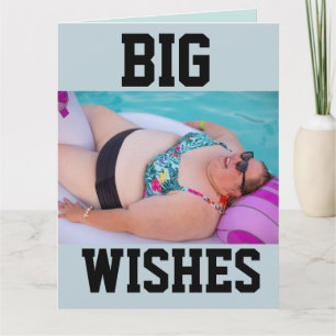 FUNNY BBW GRANDE FILLE BAIN BEAUTÉ CARTE D'ANNIVER