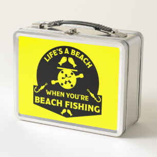 Funny Beach Fischen Metall Brotdose