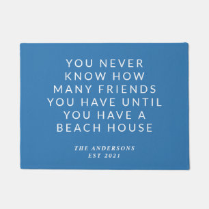 Funny Beach House Zitat Blue Personalisiert Doorma Fußmatte