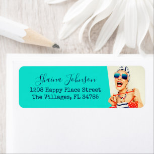 Funny Beach Lady Retro Vibe Spaß