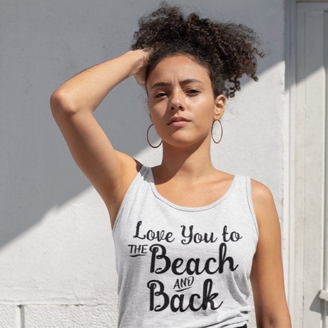 Funny Beach 'Liebe You to Beach & Back' Geschenk Tank Top (Von Creator hochgeladen)