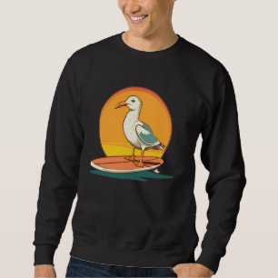 Funny Beach Seagull Lieben Surfen für Surfbretter Sweatshirt