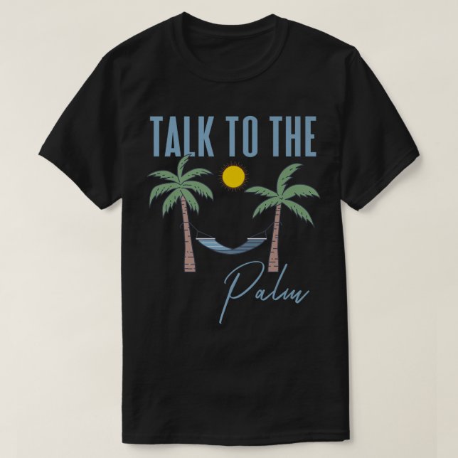 Funny Beach Vacation Palm Design T-Shirt (Design vorne)