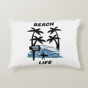 Funny Beach Wave Dekokissen