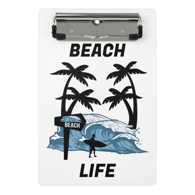 Funny Beach Wave Mini Klemmbrett (Vorderseite)