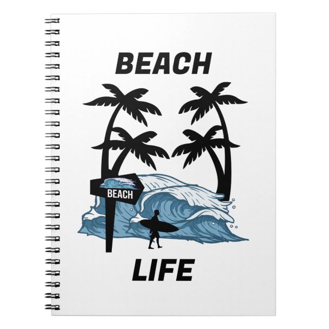 Funny Beach Wave Notizblock (Vorderseite)
